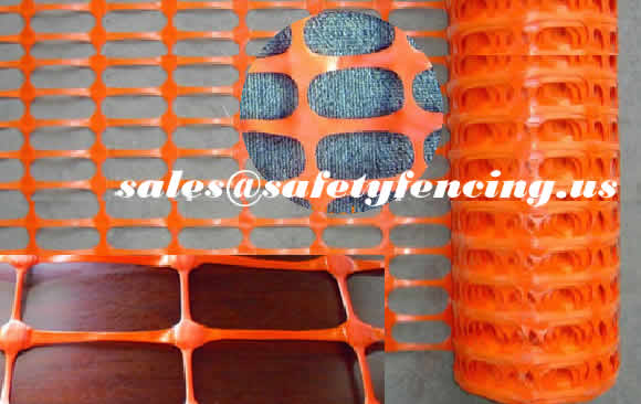 Orange Plastic Safety Warning Barrier Fence Made of Extruded PVC Nets